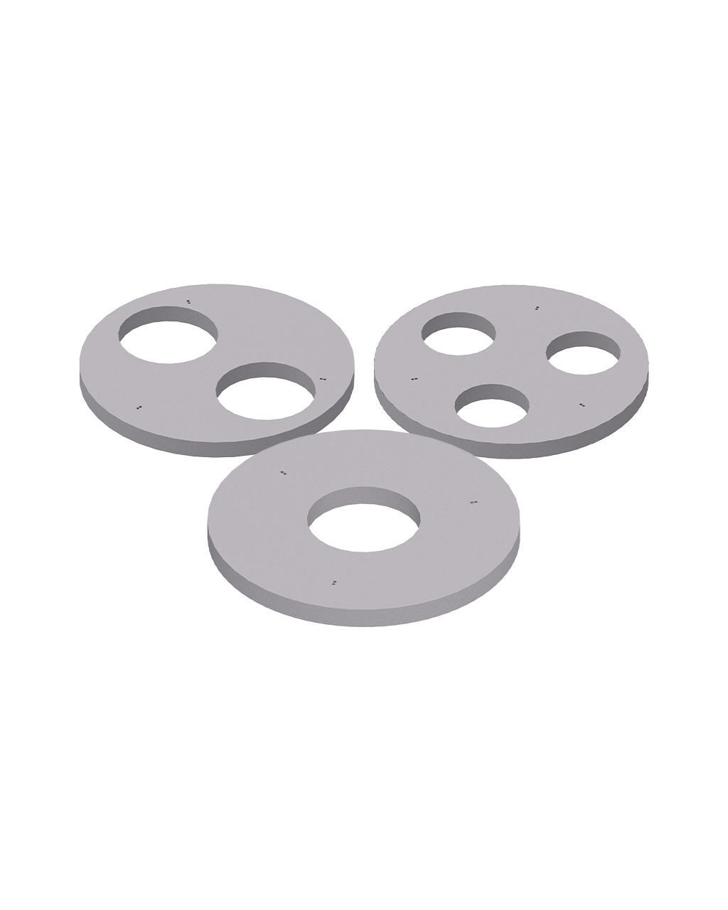 MENK Abdeckplatten und Einlegedeckel aus Beton, verschiedene Varianten mit und ohne Öffnungen im Set.