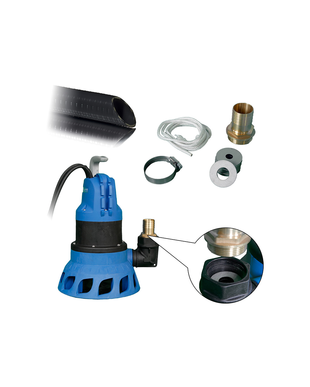 MENK Entwässerungspaket mit Pumpe und Schwimmerschalter für Retentionsanlagen